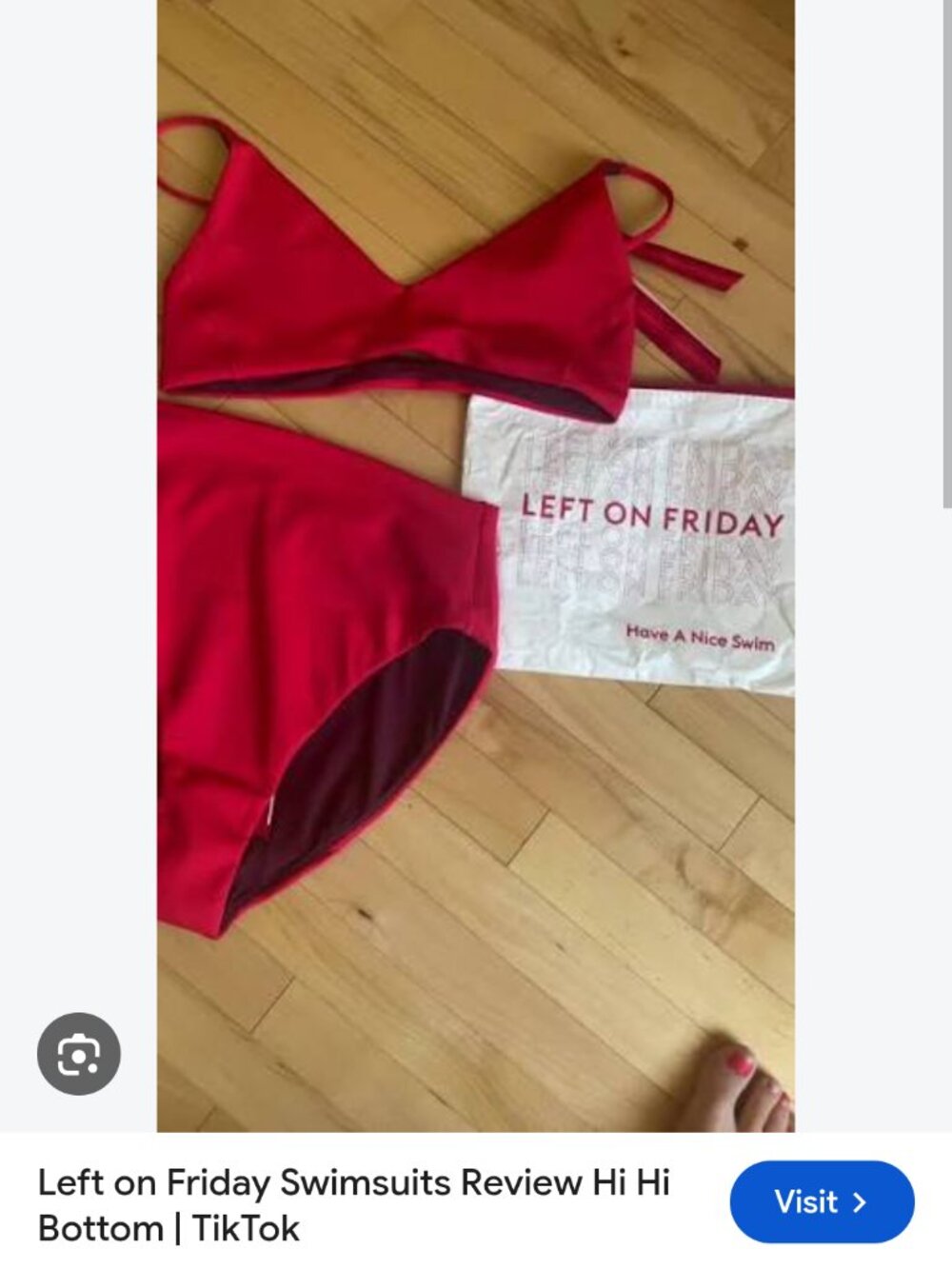 Left on Friday Hi hi swim bottoms S RED